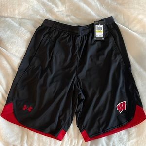 Under Armour Wisconsin Men’s Basketball Shorts Size Medium